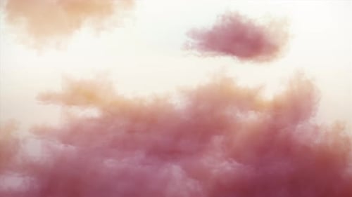 Flying Passing Soft Cloud in Loop 4K