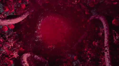 Voodoo Horror with Red Tentakles