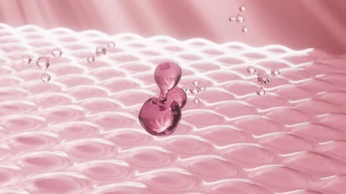 Animated 3D Molecules Interacting with Skin Cells