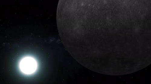Animated Space Scene with Planets and Stars