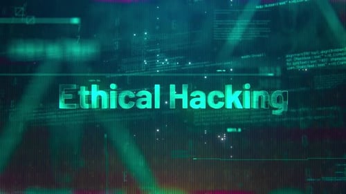Ethical Hacking Word On High Technology Futuristic Background