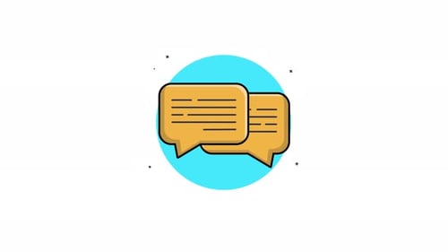 Modern Animated Chat Bubbles Communication Icon