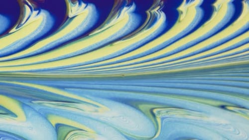 Abstract Background of Blue Yellow and White Wavy Lines