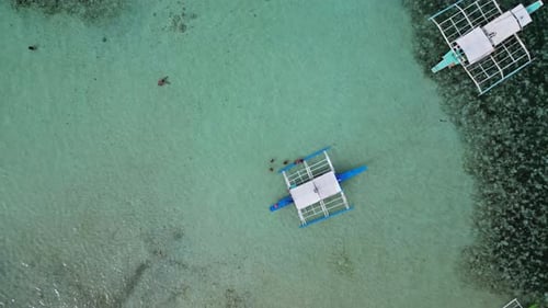 Tropical Philippines Island and Boats