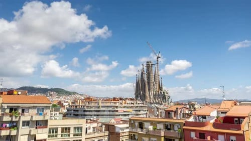 Sagrada Familia Cathedral in Barcelona From a Unique High Vantage Point