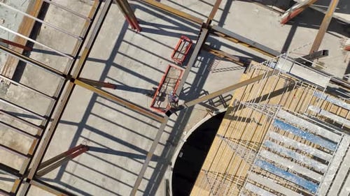 Aerial View Commercial Complex on the Verge of Completion A Majestic Aerial Display of Architectural
