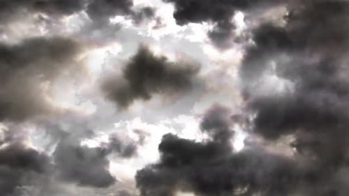 point of view dark and bright cloud atmosphere in the blue sky.