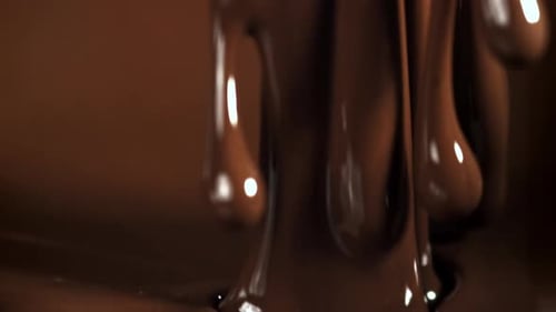 Melted Chocolate Filmed on a Highspeed Camera at 1000 Fps