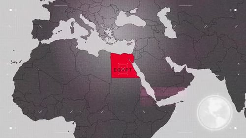 Animated World Map with Country Highlight Focus