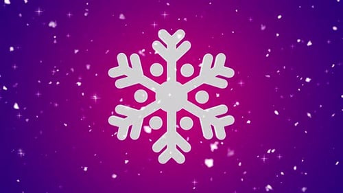 3D Snowflake Background Loop V5