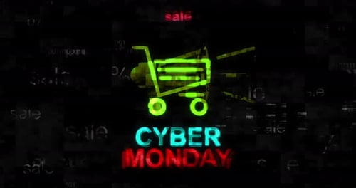 Cyber monday symbol seamless loop