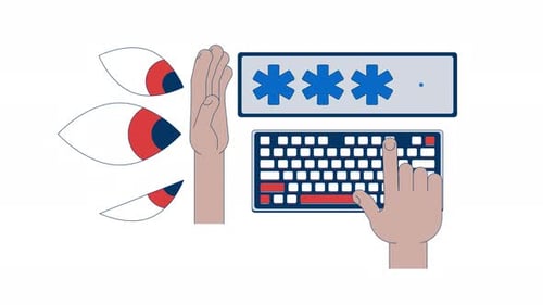 Animação 2D de proteção por senha