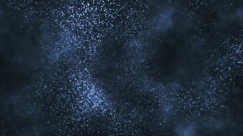 Abstract Blue Particle Dust Fluid Motion Loop Background