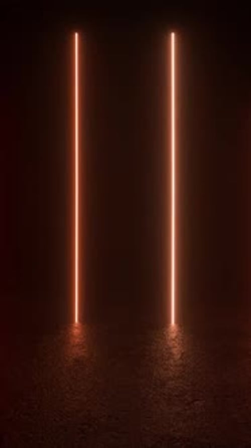 Glowing Neon Lines Vertical Reveal Transition