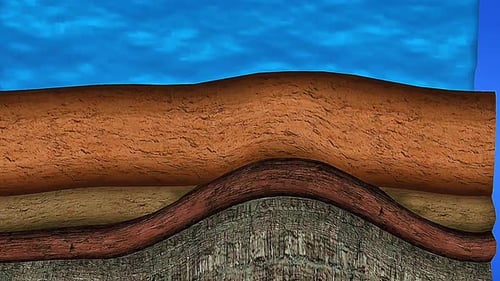 Animated Geological Formation of Oil and Gas with Drilling Process