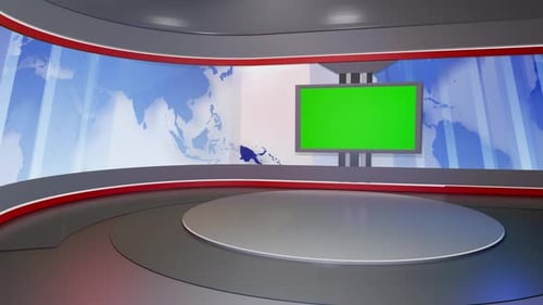3D Virtual News Studio Ab0010 Hintergrundschleife