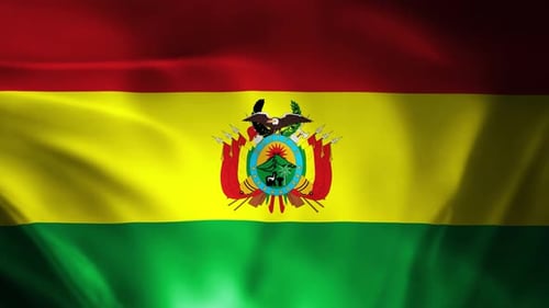 National Flag of Bolivia Waving Animation