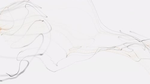 Curvas negras sobre fondo de movimiento abstracto de tecnología geométrica blanca Introducción gráfica minimalista