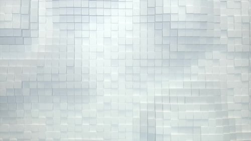 Abstract Waving White Cubes Geometric Background Loop