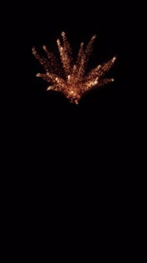 Fiery Particle Burst Reveal Animation