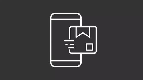 Flat Design Smartphone Package Delivery Animation