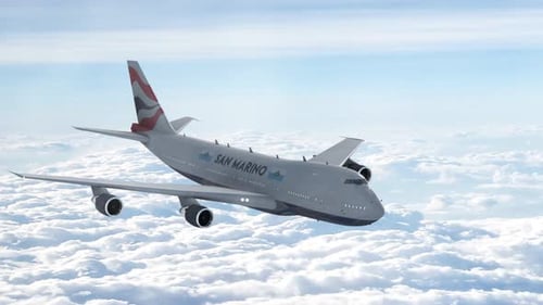 Airplane Animation San Marino