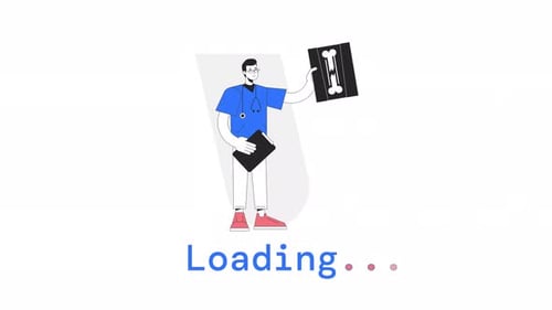 Medical Doctor Examining X-ray Loading Animation