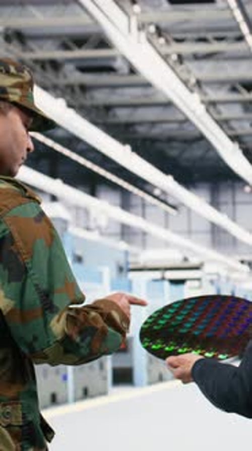 Vertical Video Using Silicon Wafer National Security Operations and Soldier