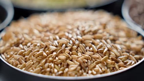 Close-Up of Bowl of Grains