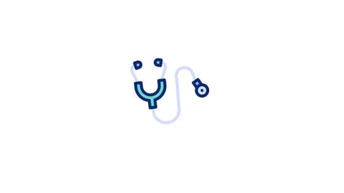 Animated Stethoscope Icon for Medical and Healthcare Content