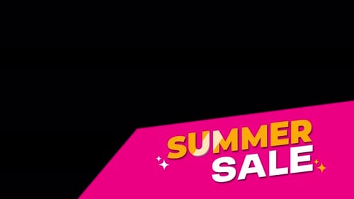 Animated Summer Sale Text Reveal Banner