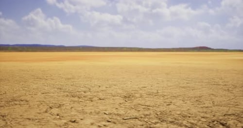 Desert Dry Cracked Earth Environment Motion Background