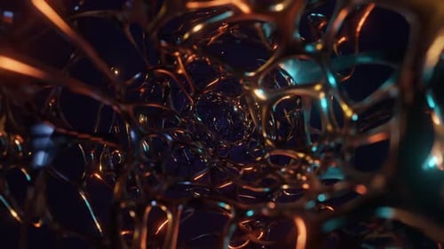 Sci-Fi-Tunnelschleife aus Metall