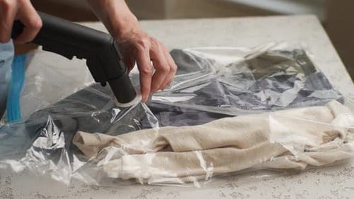 Vacuum Used on Bag of Clothing