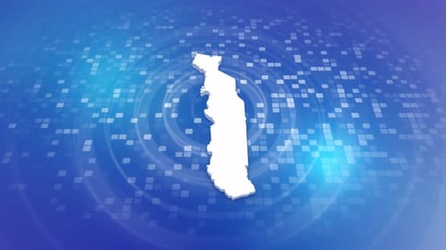 Digital Map of Togo Formation on Grid Background