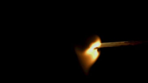 Lighting Matches Filmed is Slow Motion 1000 Fps
