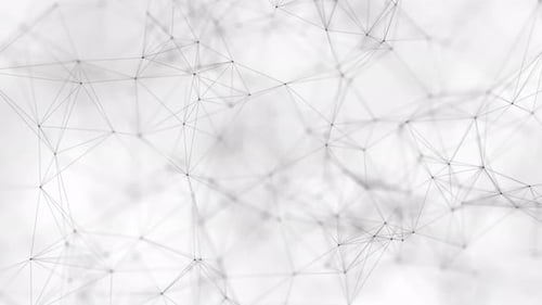 Abstrakte geometrische Punkte als Plexus Web Net Deep Learning Zellwissenschaft Sicherheit Online-Internet