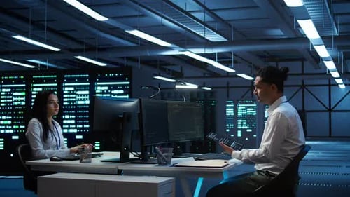 IT Staff Member in Server Hub Establishing Performance Benchmarks