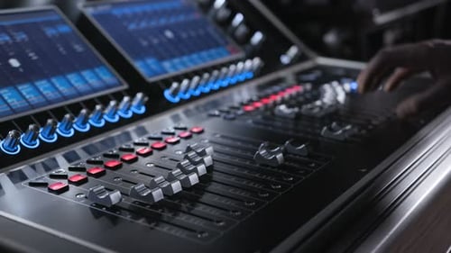 Electric Machine on Table for Working of Sound Designer or Club Dj