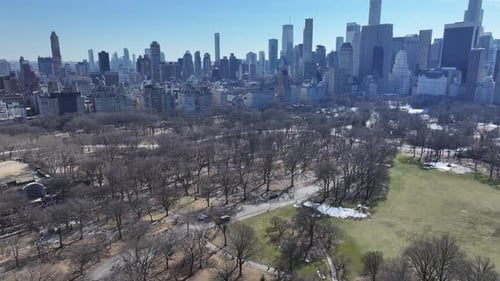 Central Park At Manhattan In New York United States.