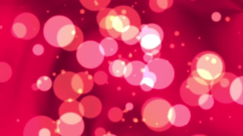 Floating Red Bokeh Particles Background Loop