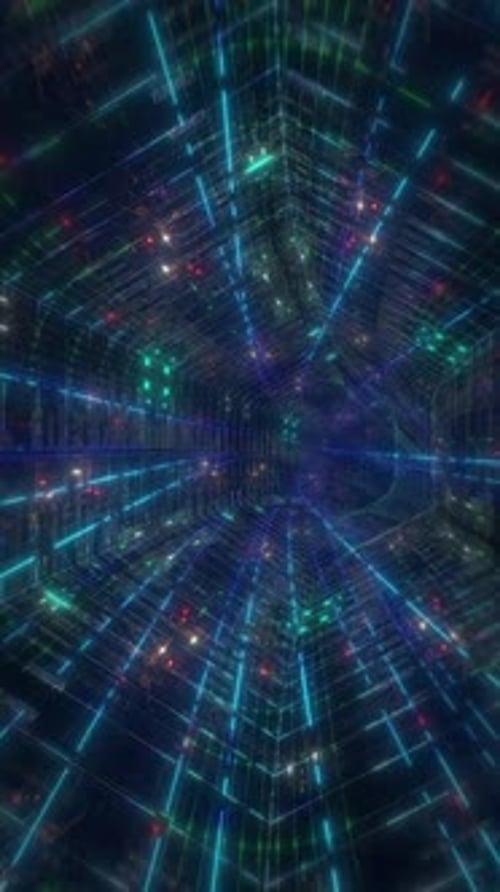 Vertical Video Futuristic Tunnel Loop