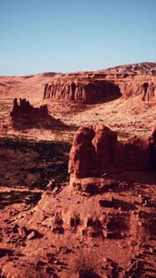 Barren Nevada Desert Landscape With Rocks and Dirt