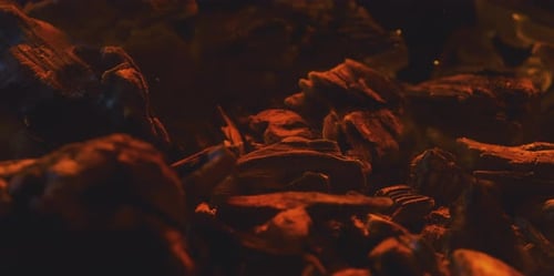 Des braises brûlées dans le feu