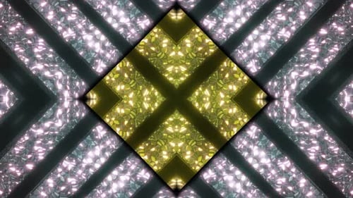 Vibrant Geometric Kaleidoscope Light Pattern Loop