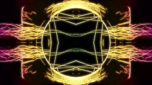 Yellow Pink And Red Techno Vj Loop Background Seamless Loop 4 K 50 Fps