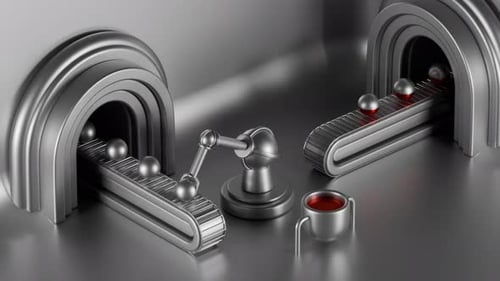 Animation d'usine satisfaisante en boucle 3D