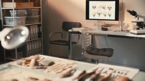 Laboratory Equipped for Archaeological Research of Ancient Artifacts