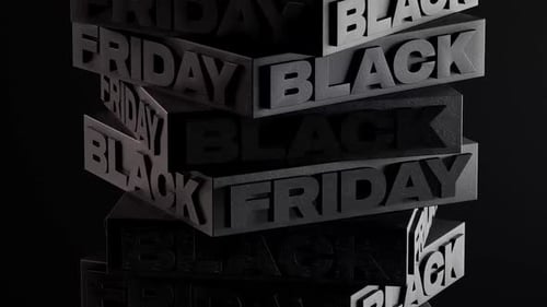 Dynamic 3D Black Friday Sale Text Animation