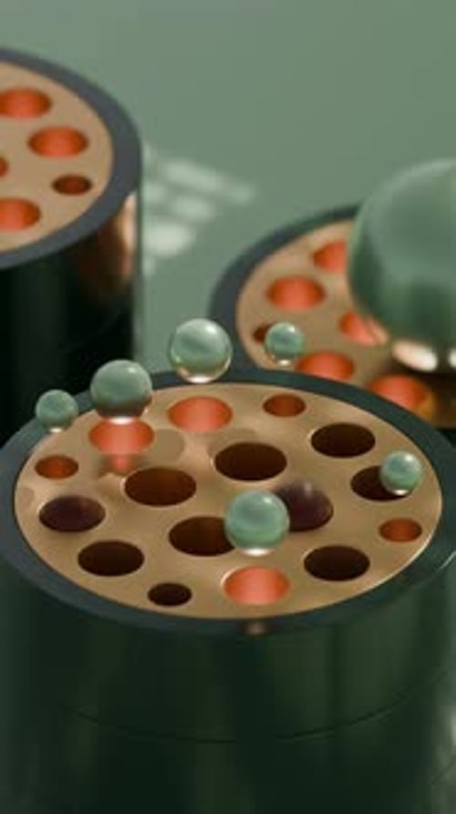 Animación de bucle 3D de Jumping Marbles